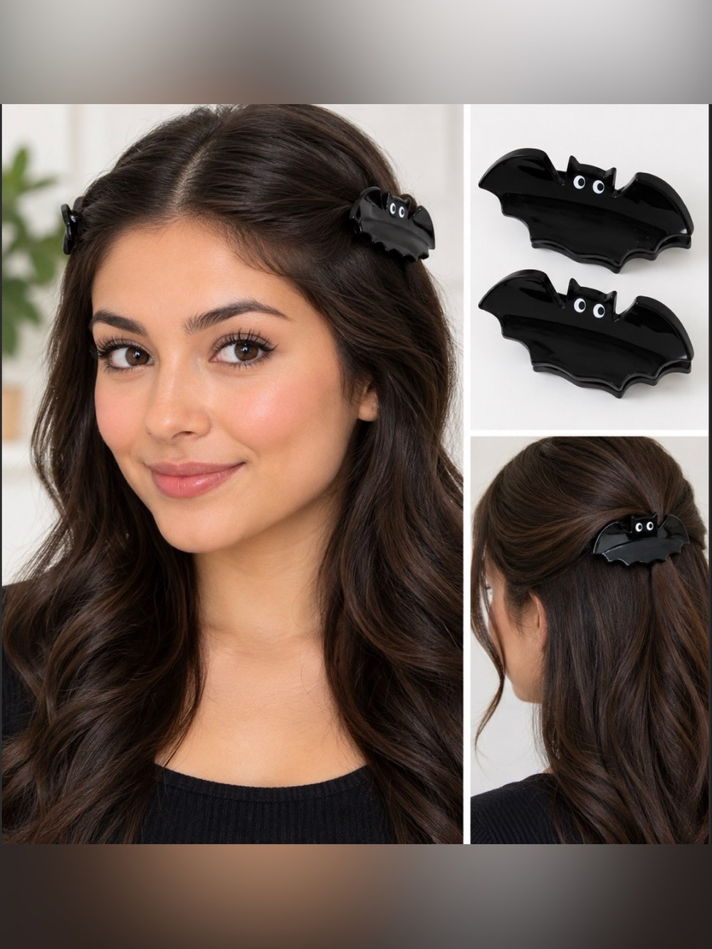 Halloween Bat Hair Clips - Set of 2